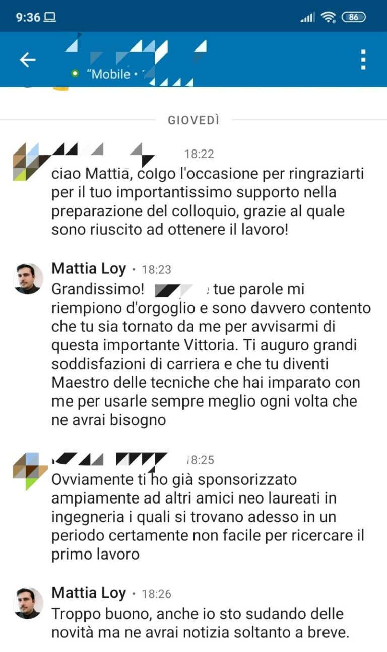 Testimonianze di efficacia obiettivo carriera mattia loy (2)